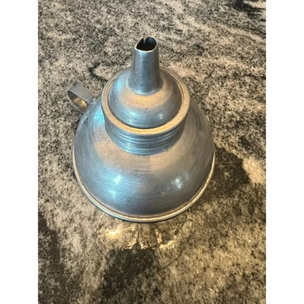Unbranded Vintage Canning Funnel Unisex OS Silver Good Aluminum Multi-Filter